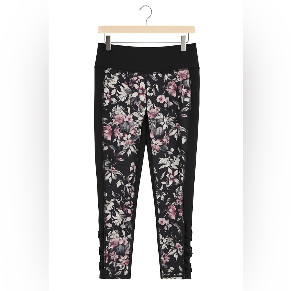 Ideology Printed Mesh Inset Ankle Leggings Multicolor Size Large Rapidry Yoga
